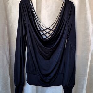 Frederick's of Hollywood black Long Sleeve Blouse
